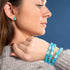 Aquamarin | Silber | Meerjungfrau Glaskiesel Makramee Armband